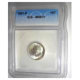 1951-S Dime ICG MS67+