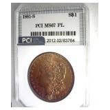 1881-S Morgan MS67 PL LISTS $2150