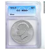 1972-S Silver Ike ICG MS68+ LISTS $900