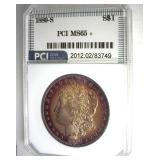 1880-S Morgan PCI MS65+ Golden Purple