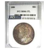 1898 Morgan PCI MS64 PL Nice Toning