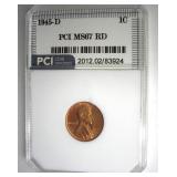 1945-D Cent MS67 RD LISTS $140