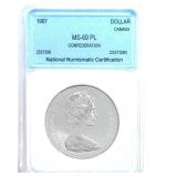 1967 Dollar NNC MS69 PL Confederation