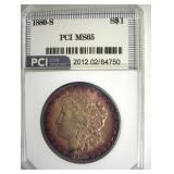 1880-S Morgan PCI MS65 Excellent Toning