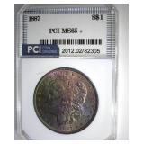 1887 Morgan PCI MS65+ Nice Toning