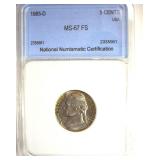 1985-D Nickel MS67 FS LISTS $2500