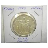 1970 10 Francs Gem BU France