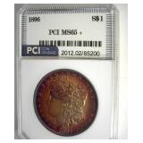 1896 Morgan PCI MS65+ Golden Purple