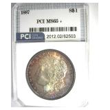 1887 Morgan PCI MS65+ Splendid Toning