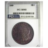 1889 Morgan PCI MS65 Purple Toning