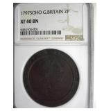 1797 SOHO 2P NGC XF40 BN Great Britain