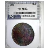 1896 Morgan PCI MS65 Incredible Color