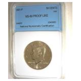 2001-P Kennedy MS69 PL LISTS $4250