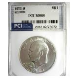 1971-S Silver Ike MS68 LISTS $6500