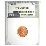 1951-D Cent MS67 RD LISTS $225