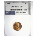 1919 Cent PCI MS67 BN