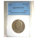 2001-D Kennedy MS68 PL LISTS $260