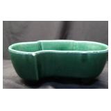 Hull Pottery Ceramic Green Footed Planter USA 402