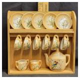 Vtg Lusterware Mini Porcelain Tea Set - Japan