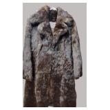 Vtg Dino Ricco Full Length Rabbit Fur Coat