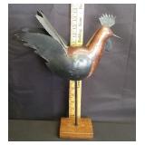 Wood/Metal Rooster Statue