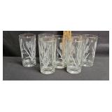 Vintage Libbey Etched Highball Glasses