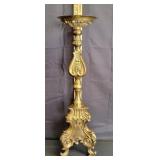 French Baroque Style Brass Altar Candlestick