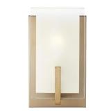 Syll 1-Light Satin Brass Wall Sconce with Clear Hi