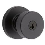 Pismo Round Matte Black Exterior Entry Door Knob F