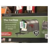 Carlton Post Mount Mailbox Pewter