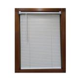 White Cordless Light Filtering Vinyl Mini Blinds w