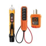 Klein Tools 3-Piece AC/DC Voltage Tester, Non-Cont