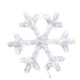 3 Ft White Twinkling LED Tinsel Snowflake Yard Scu