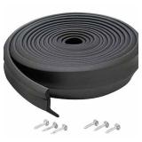 2 in. X 16 Ft. Black Rubber Replacement for Garage