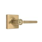 Tonebridge Brushed Gold Keyed Entry Door Lever wit