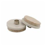 Assorted Beige Round Felt Nail-on Furniture Pad Gl