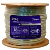 Southwire 56918345 18G RG6 Coax White, 500 Ft