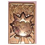 Pokemon Limited Edition 1999 23K Gold Platd Card I