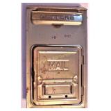 Goldtone Doorway Tin Mailbox Letters