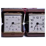 2 Westclox Vintage Travel Alarm Clocks