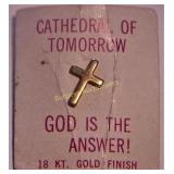 Vtg Cathedral of Tomorrow God is Answer Pin NOC