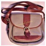 Liz Claiborne Brown Leather 2-Tone Shoulder Pe