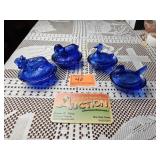 Small Royal Blue Glass Lot