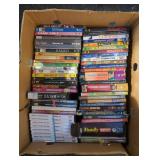 Banana box of DVDs