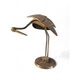 Brass Modern Crane Sculpture