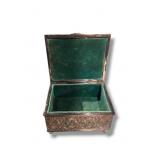 Jewelry Box With Hunt Scene Flur De Lis