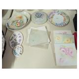 dishes tiles hand-painted