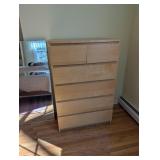 Modern blonde dresser 49 in by 32 in by 19 in