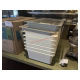 (6) 12 X 20 STORAGE PANS W/ SEALING LIDS