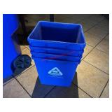 LOT - (4) RECTANGULAR RECYCLE BINS